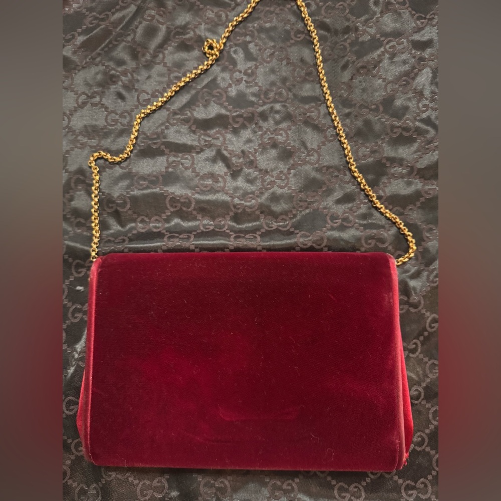 Vintage Gucci Rare Velvet Handbag - Picture 2 of 14